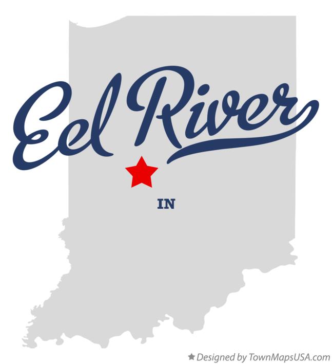 Map of Eel River, Hendricks County, IN, Indiana