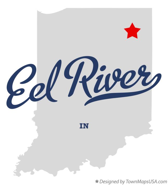 Map of Eel River, Allen County, IN, Indiana