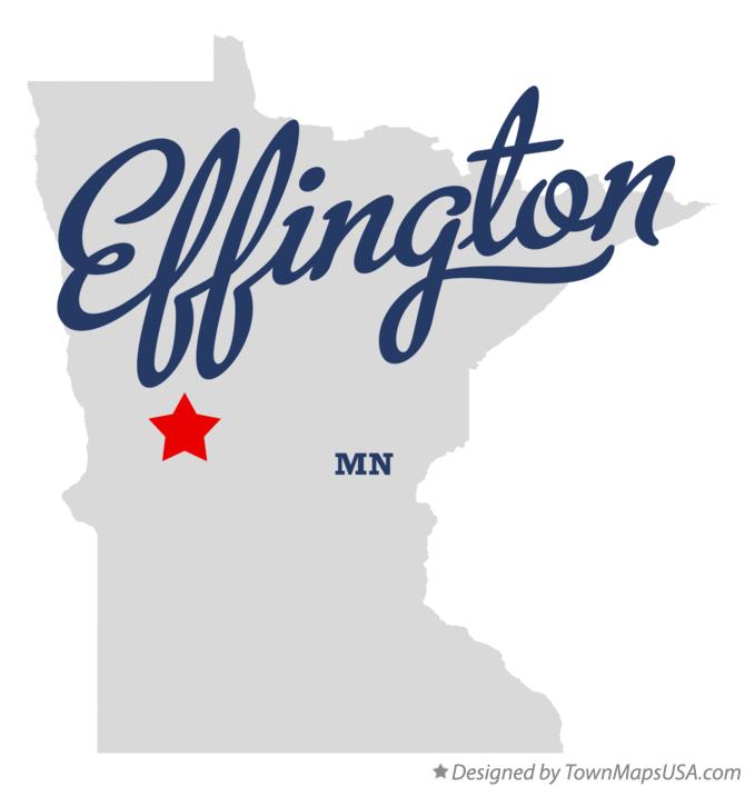 Map of Effington, MN, Minnesota
