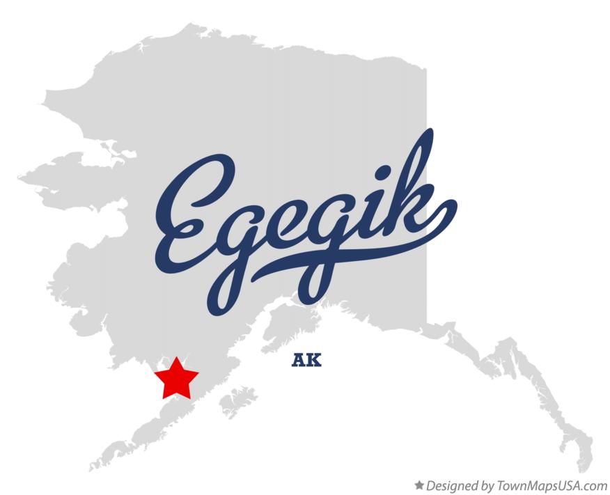 Map of Egegik, AK, Alaska