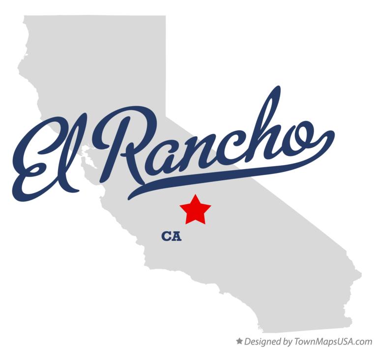 Map of El Rancho, CA, California