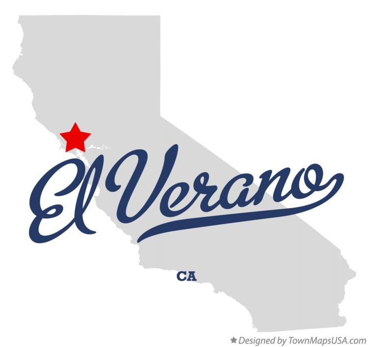 Map of El Verano, CA, California