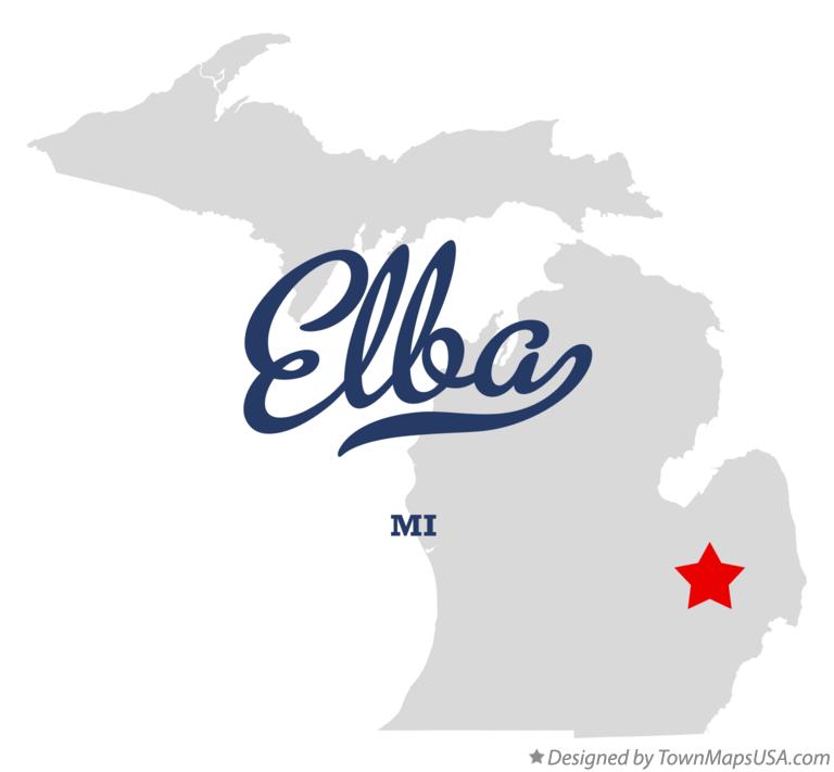 Map of Elba, Lapeer County, MI, Michigan