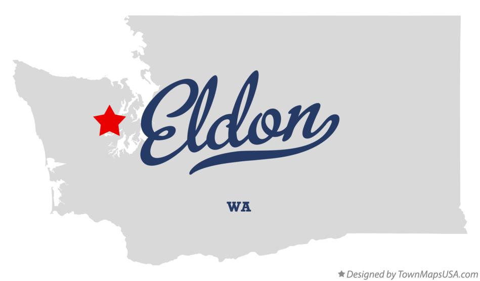 Map of Eldon, WA, Washington