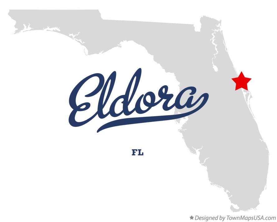 Map of Eldora, FL, Florida