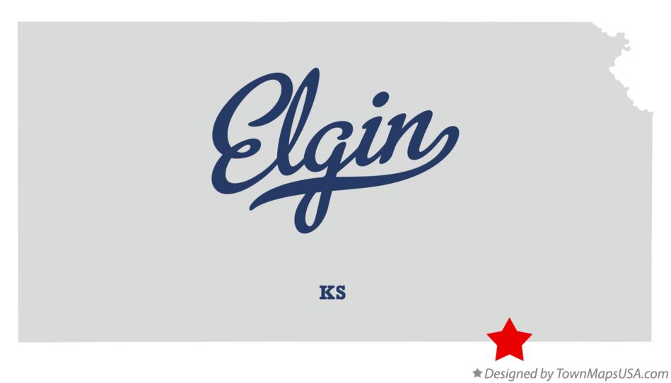 Map of Elgin, KS, Kansas