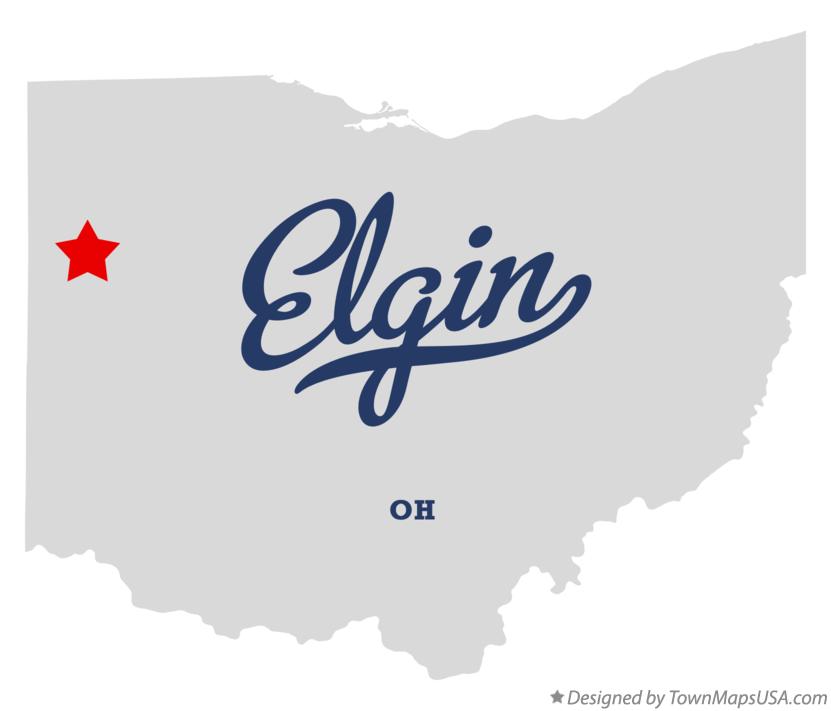Map of Elgin, OH, Ohio