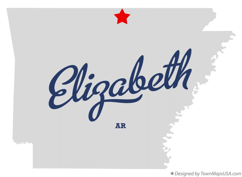 Map of Elizabeth, AR, Arkansas