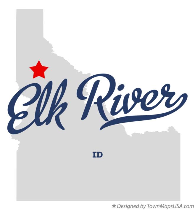 Map of Elk River, ID, Idaho