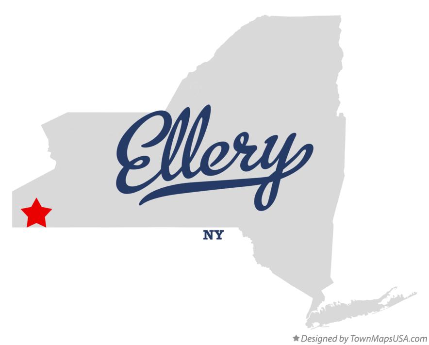 Map of Ellery, NY, New York