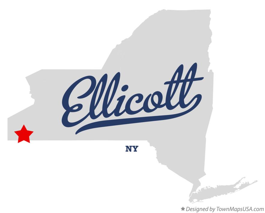 Map of Ellicott, NY, New York