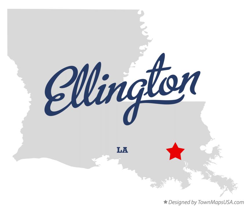 Map of Ellington, LA, Louisiana