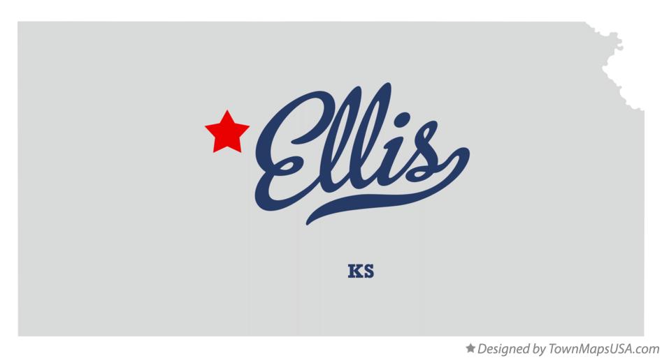 Map of Ellis, KS, Kansas