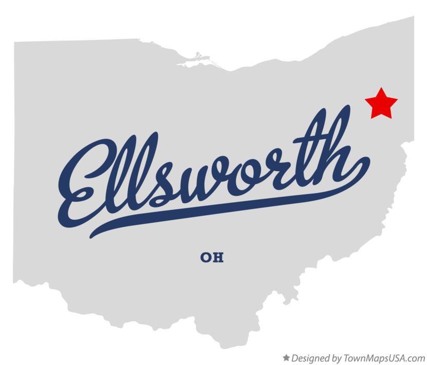 Map of Ellsworth, OH, Ohio