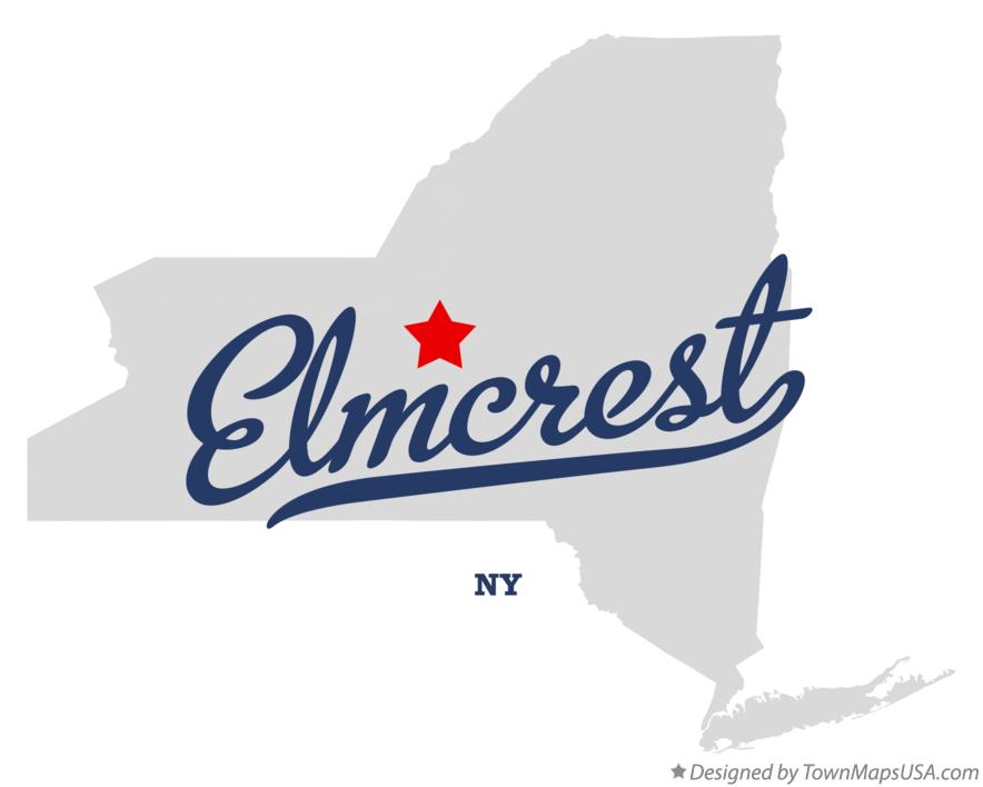 Map of Elmcrest, NY, New York
