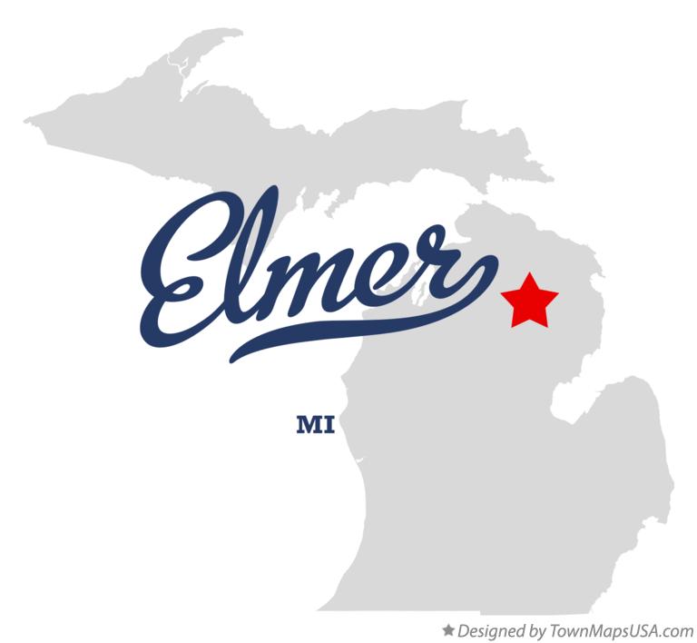 Map of Elmer, Oscoda County, MI, Michigan