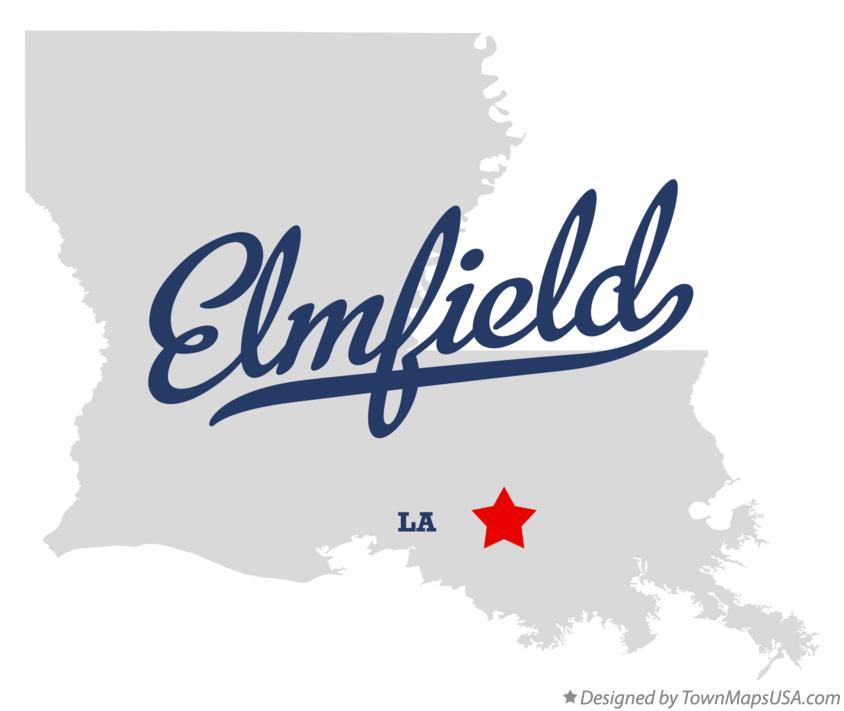 Map of Elmfield, LA, Louisiana