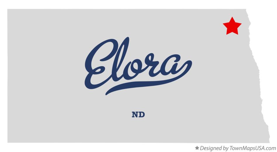 Map of Elora, ND, North Dakota