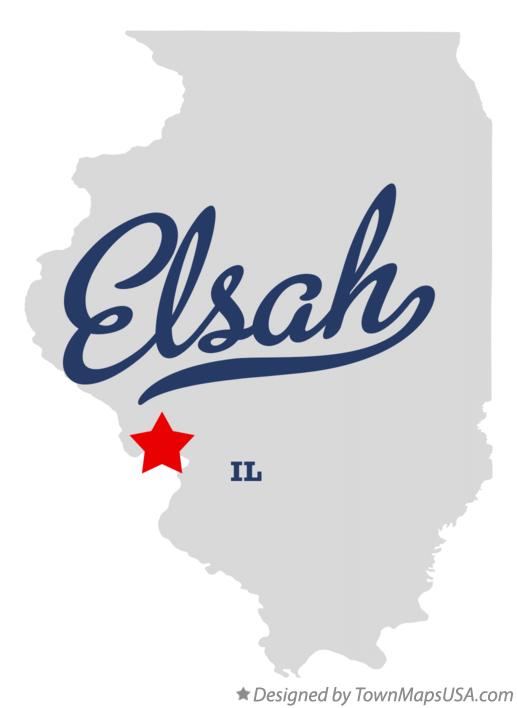 Map of Elsah, IL, Illinois