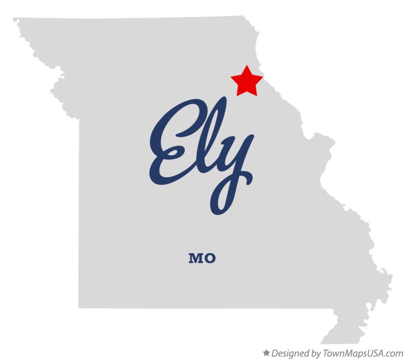 Map of Ely, MO, Missouri