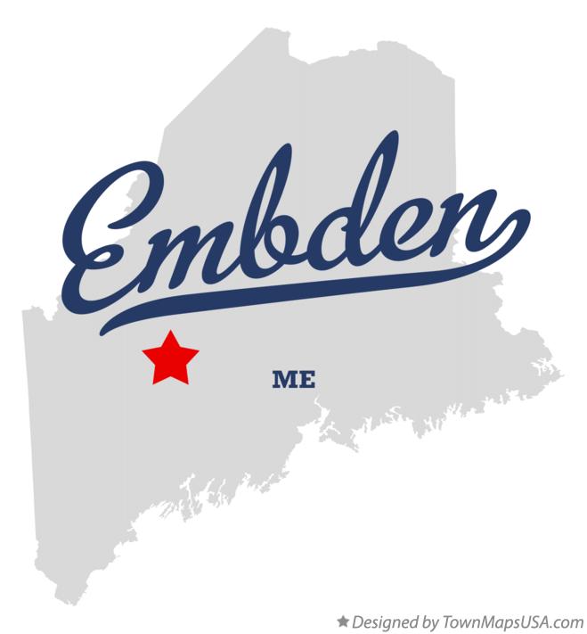 Map of Embden, ME, Maine