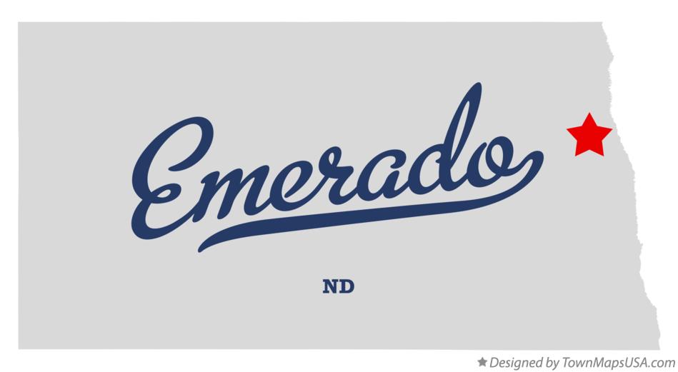 Map of Emerado, ND, North Dakota