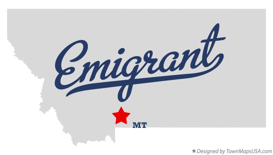 Map of Emigrant, MT, Montana