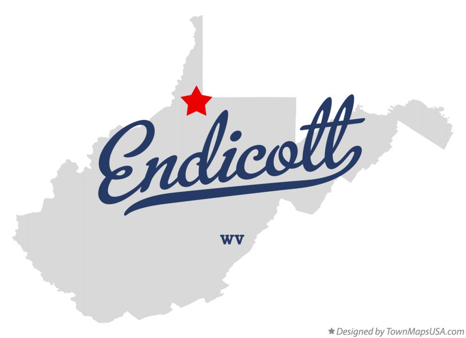 Map of Endicott, WV, West Virginia