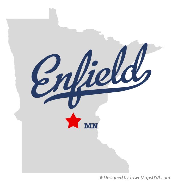 Map of Enfield, MN, Minnesota