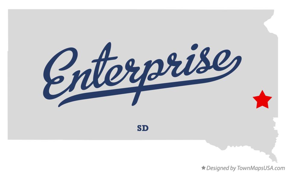 Map of Enterprise, Moody County, SD, South Dakota