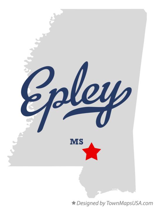 Map of Epley, MS, Mississippi
