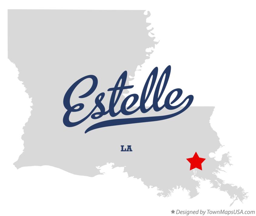 Map of Estelle, LA, Louisiana