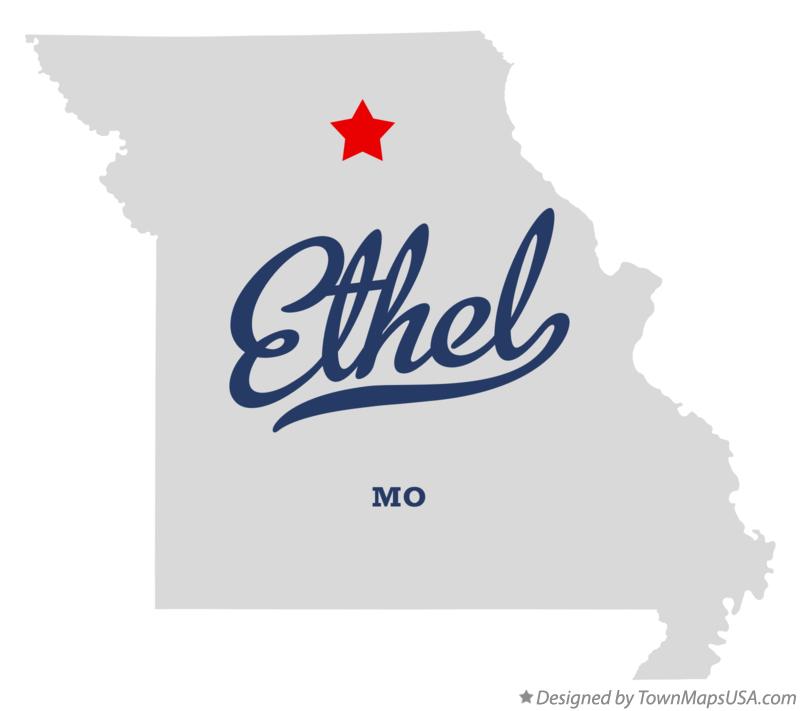 Map of Ethel, MO, Missouri