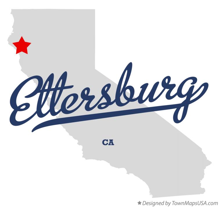 Map of Ettersburg, CA, California