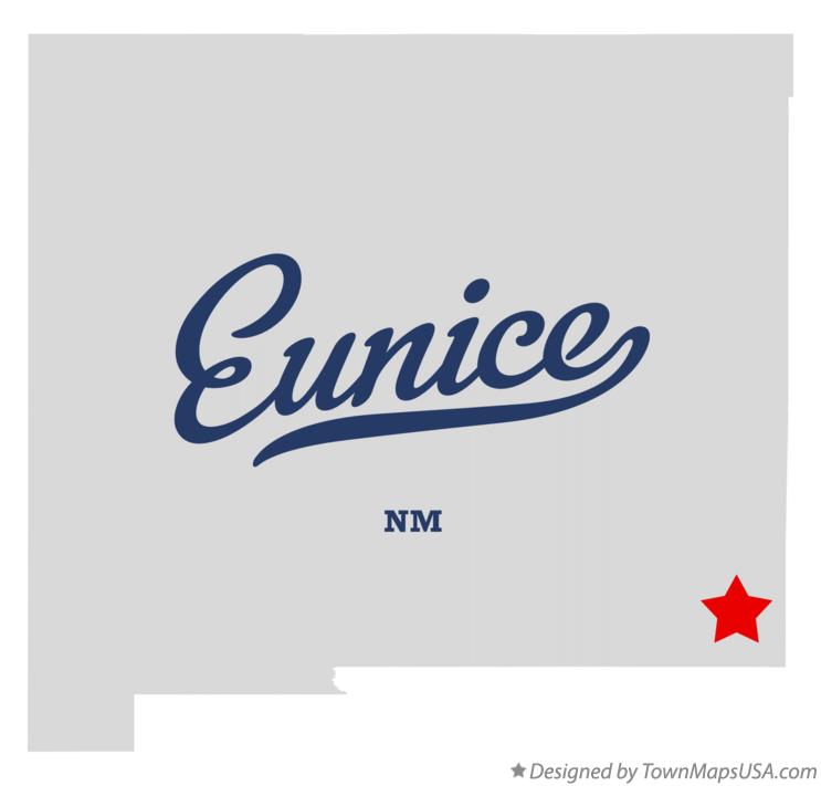 Map of Eunice, NM, New Mexico