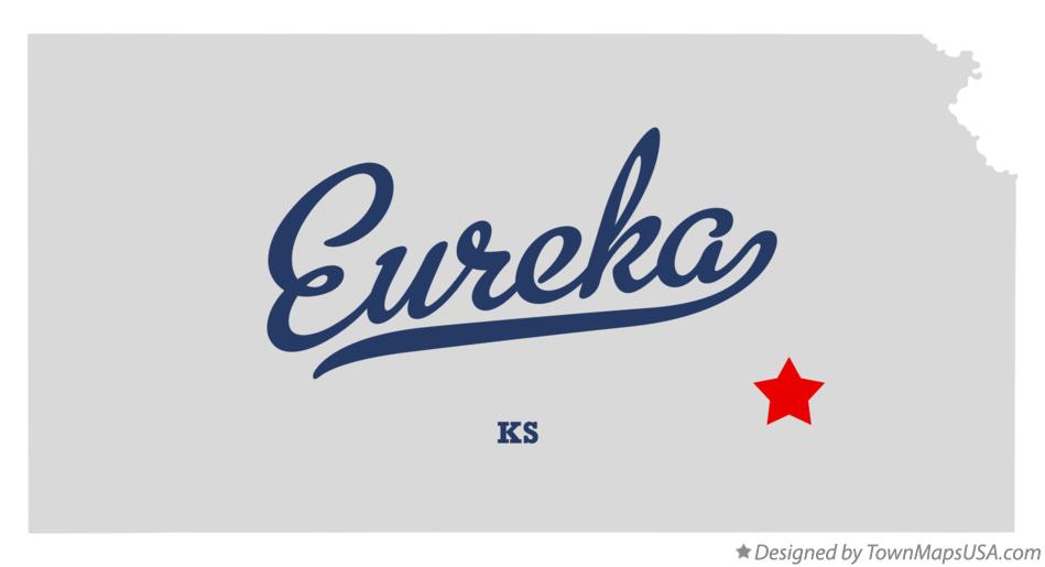 Map of Eureka, Greenwood County, KS, Kansas