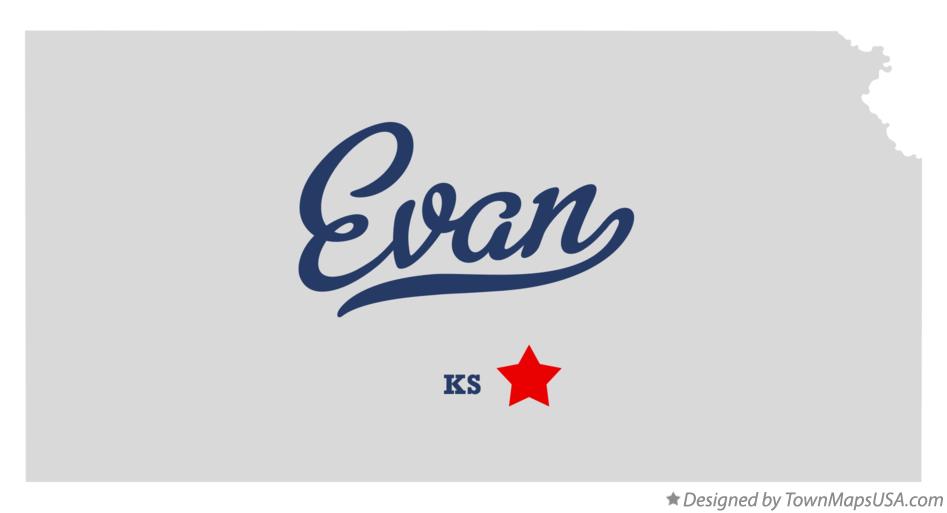 Map of Evan, KS, Kansas