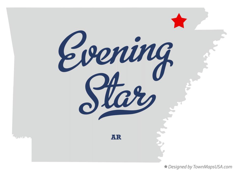 Map of Evening Star, AR, Arkansas
