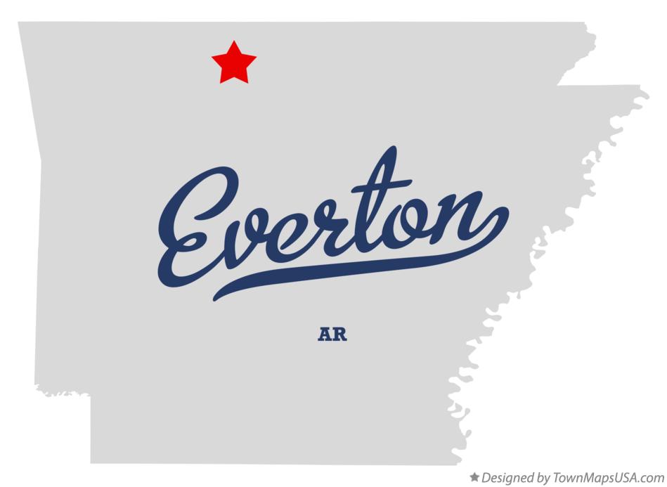 Map of Everton, AR, Arkansas