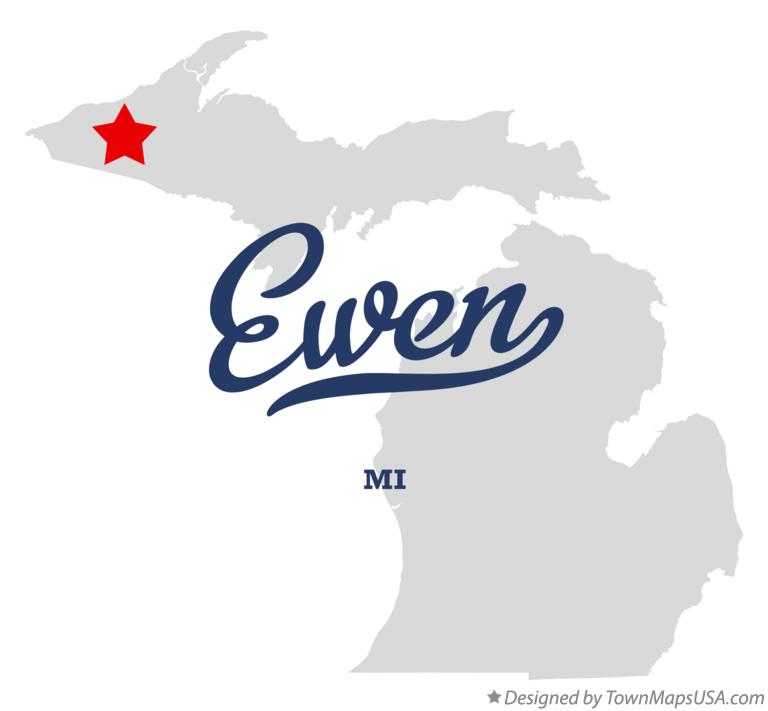 Map of Ewen, MI, Michigan