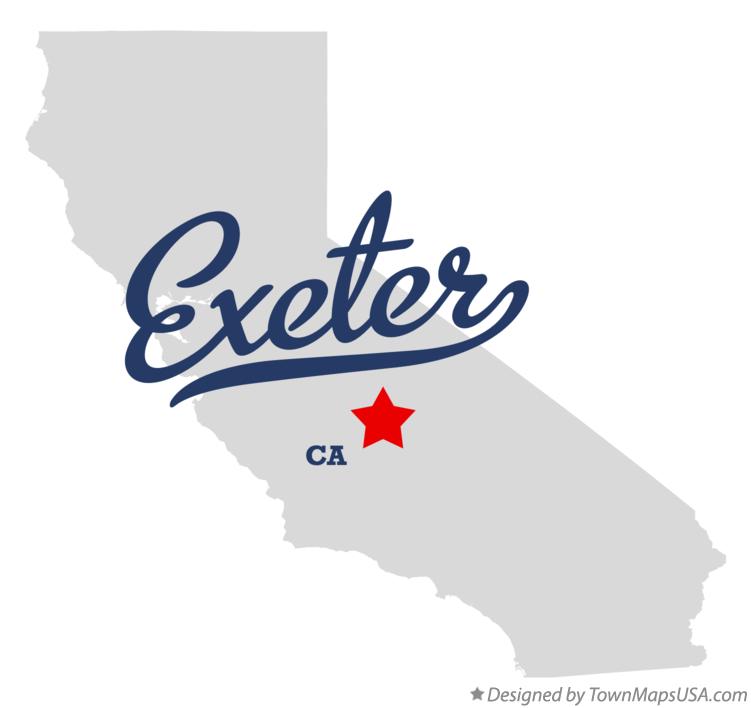 Map of Exeter, CA, California