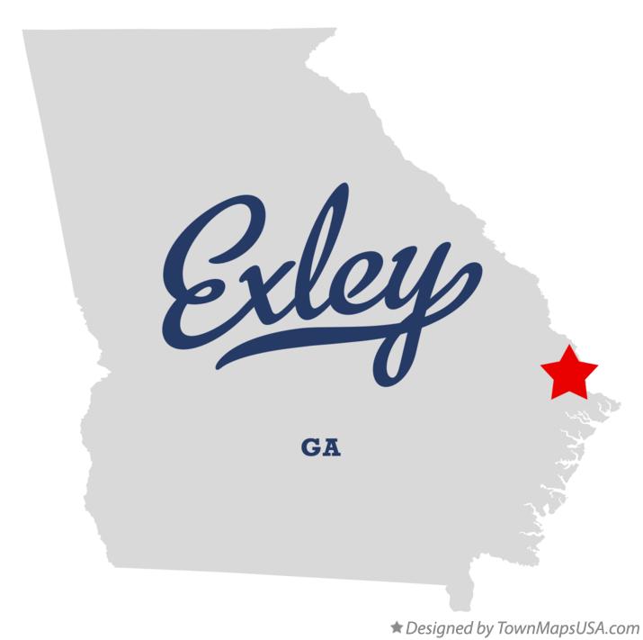 Map of Exley, GA,