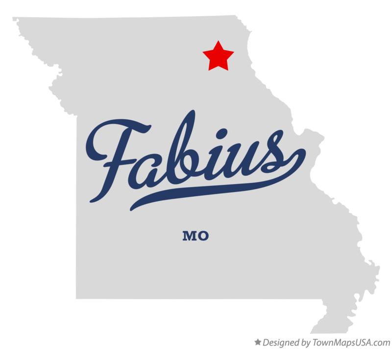 Map of Fabius, Knox County, MO, Missouri