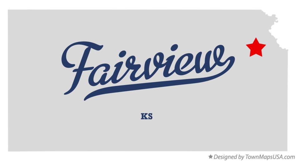Map of Fairview, Jefferson County, KS, Kansas
