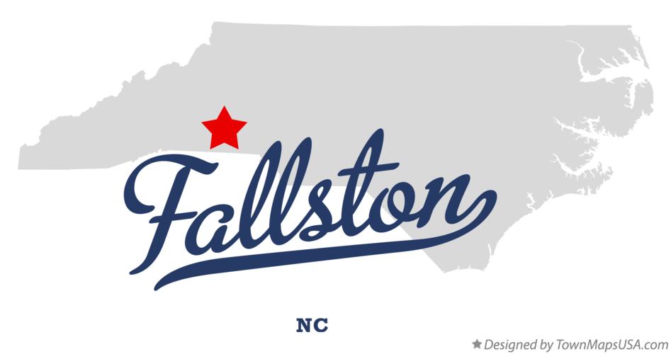 Map of Fallston, NC, North Carolina