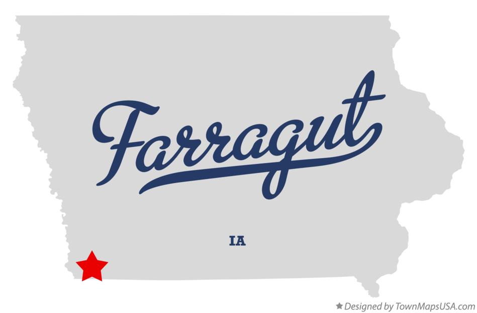 Map of Farragut, IA, Iowa