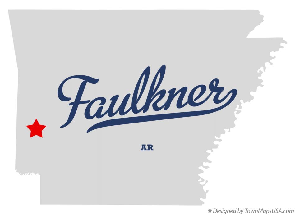 Map of Faulkner, AR, Arkansas