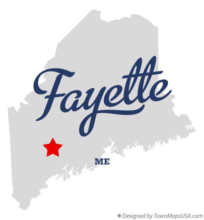 Map of Fayette, ME, Maine