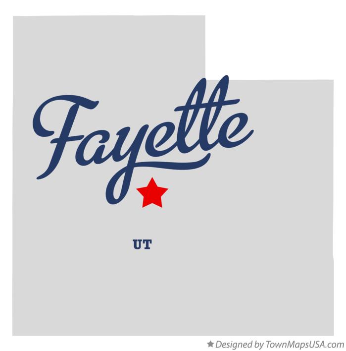 Map of Fayette, UT, Utah