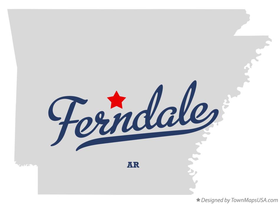 Map of Ferndale, AR, Arkansas